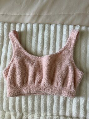 Lala Sleepwear Cozy Plush Pink Lounge Tank
